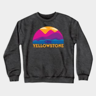 Yellowstone National Park Bison Sunset Crewneck Sweatshirt